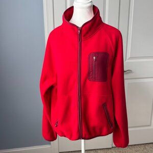 Loft Lou & Grey Women's Zip Up Jacket in Bright Red Size Med